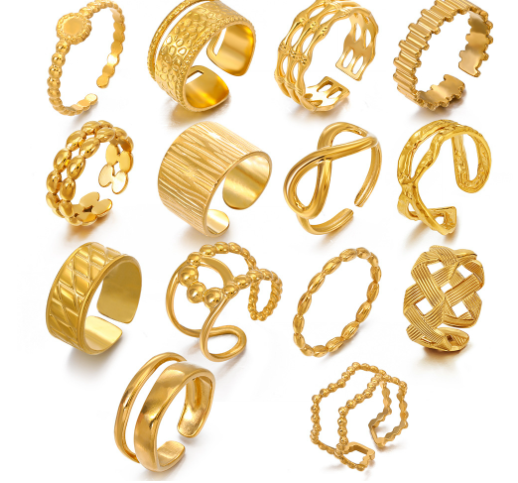 18 karat gold-plated ring design 2