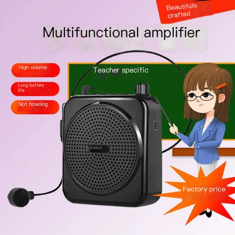 Wireless Microphone Amplifier Black