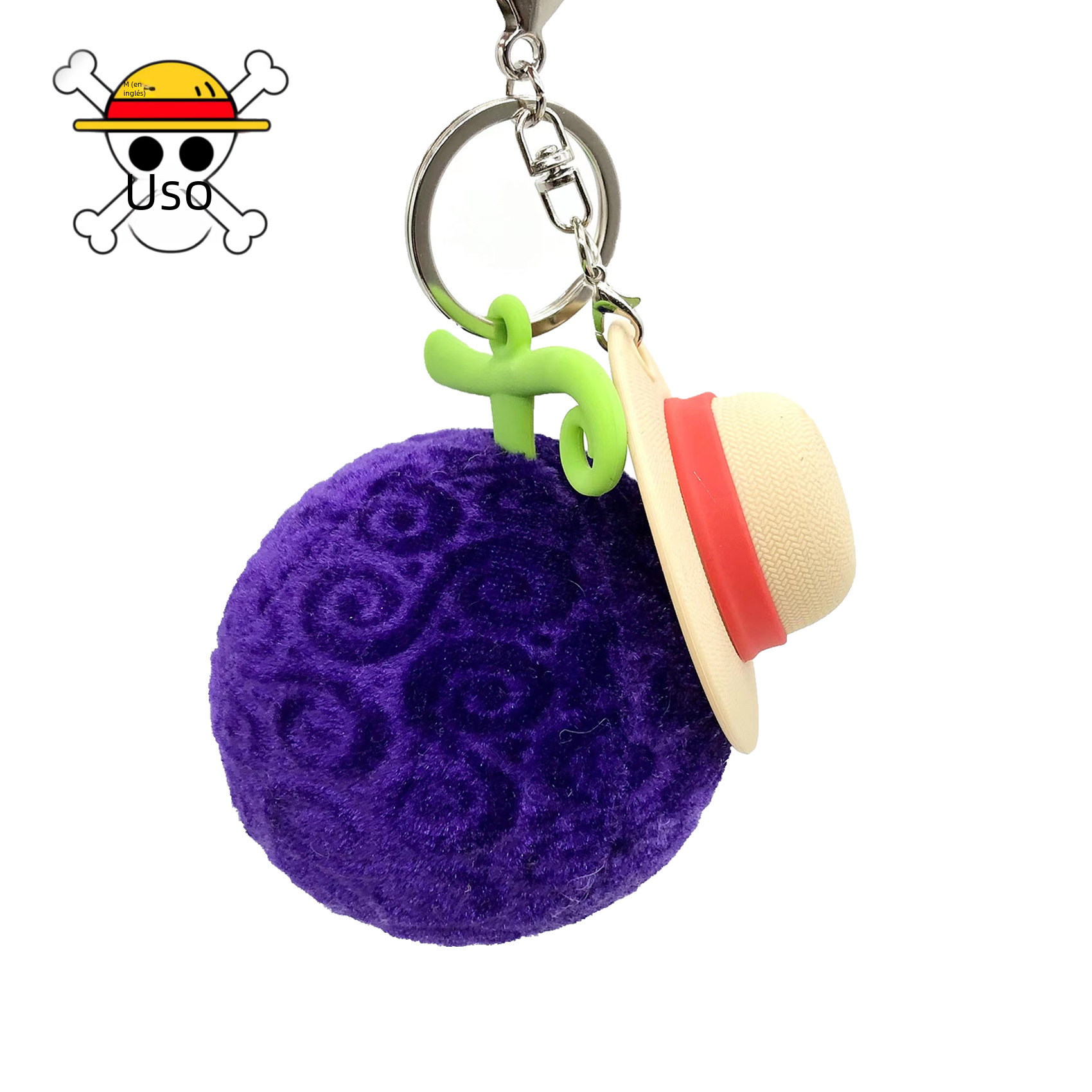 Anime Devil Fruit one piece GK Demon Luffy hat rubber fruit plush keychain pendant toy image