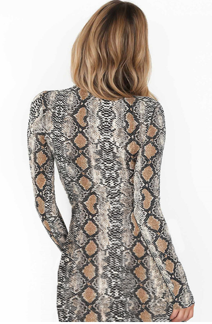 Snake Pattern Dress Image 4
