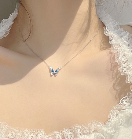 Gradient Butterfly Necklace Image 1