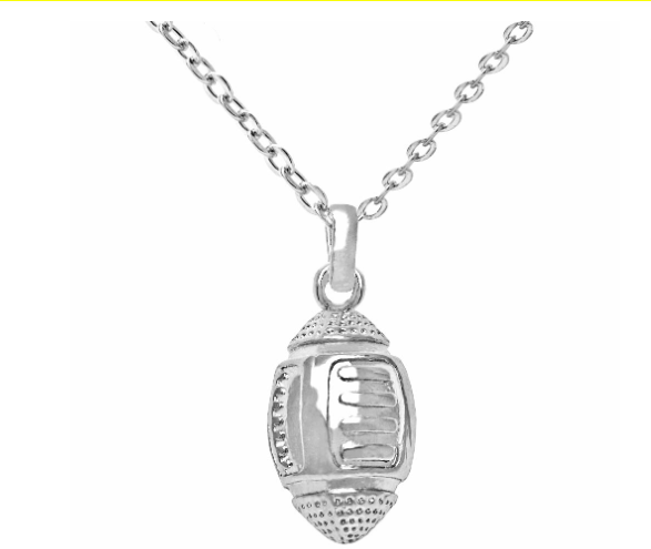 Rugby Pendant Necklace Gold