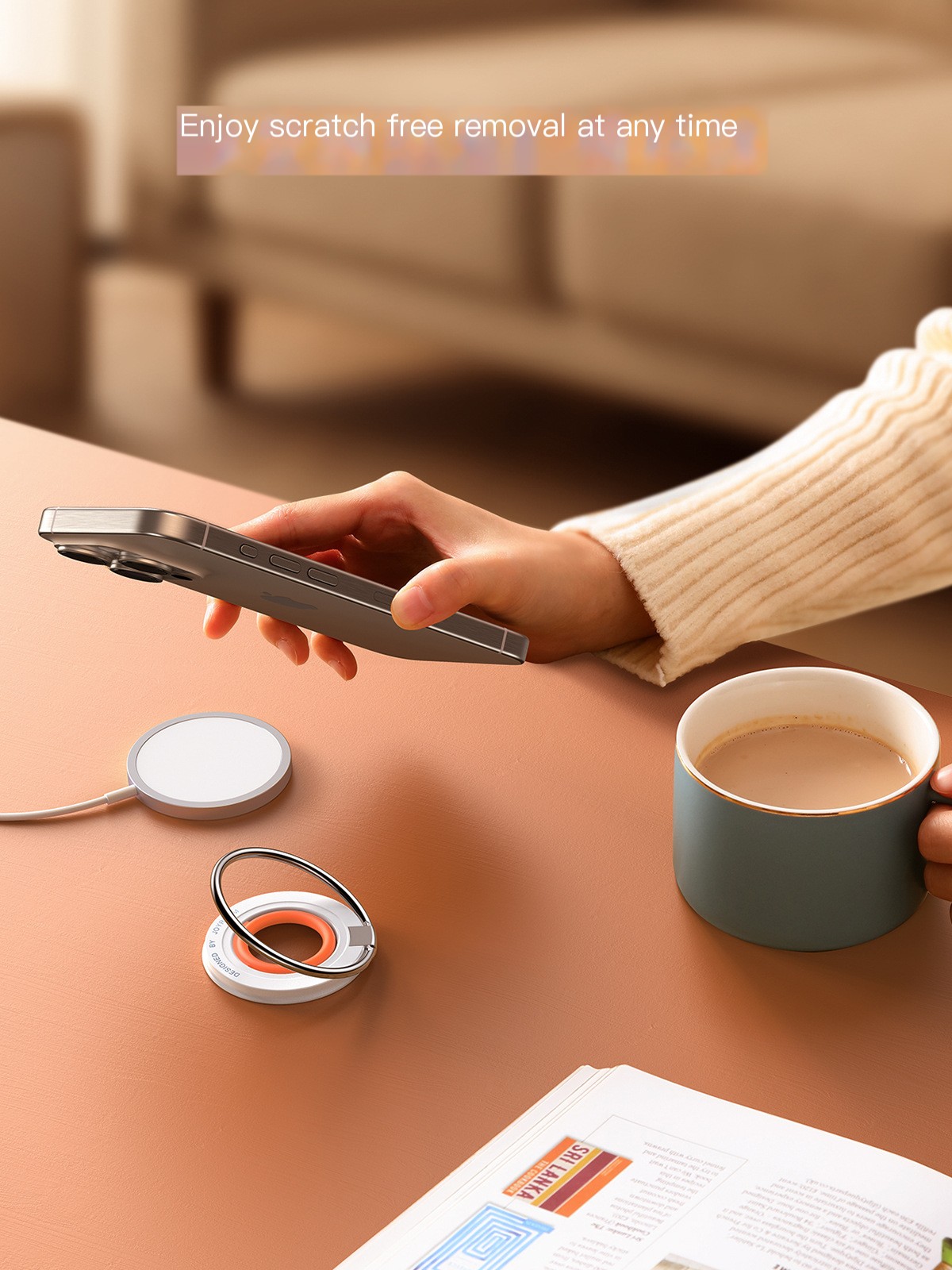 Magnetic Phone Ring Stand Design