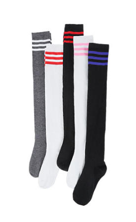 Red Stripe Knee Socks