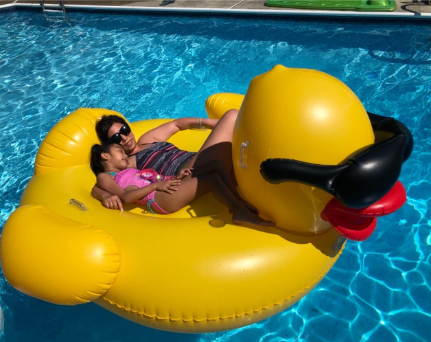 Inflatable Yellow Duck in Action