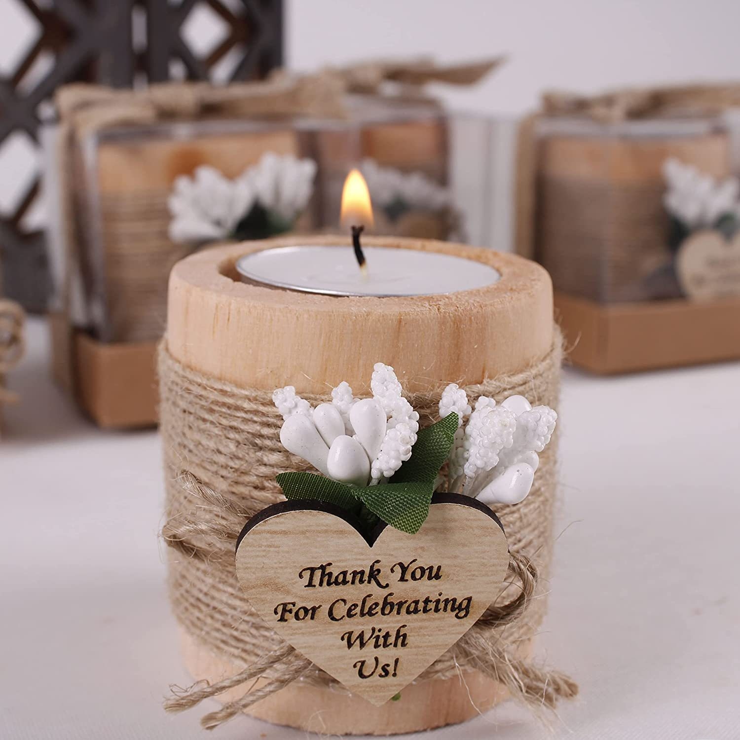 Solid Wood Candle Holder