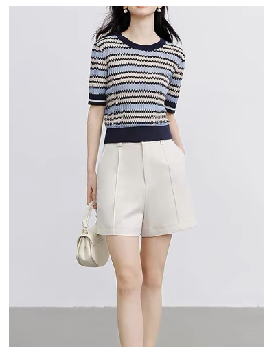 Knit Short Sleeve Top Image 5