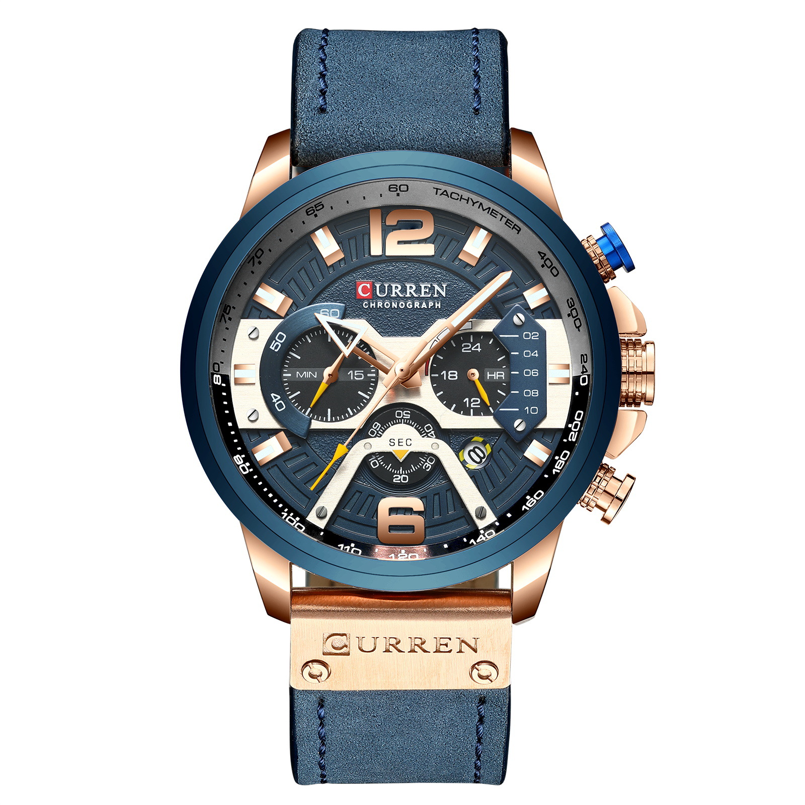Lige Men's Quartz Watch - Black Shell Khaki