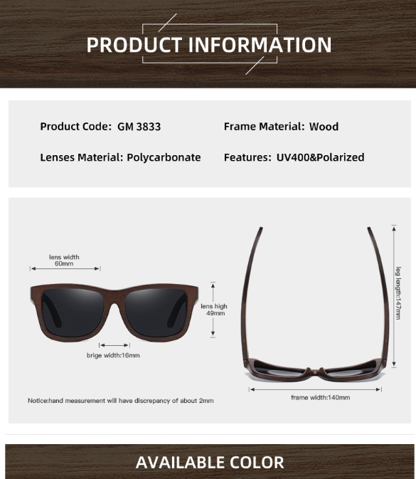 Polarized Wooden Sunglasses 3
