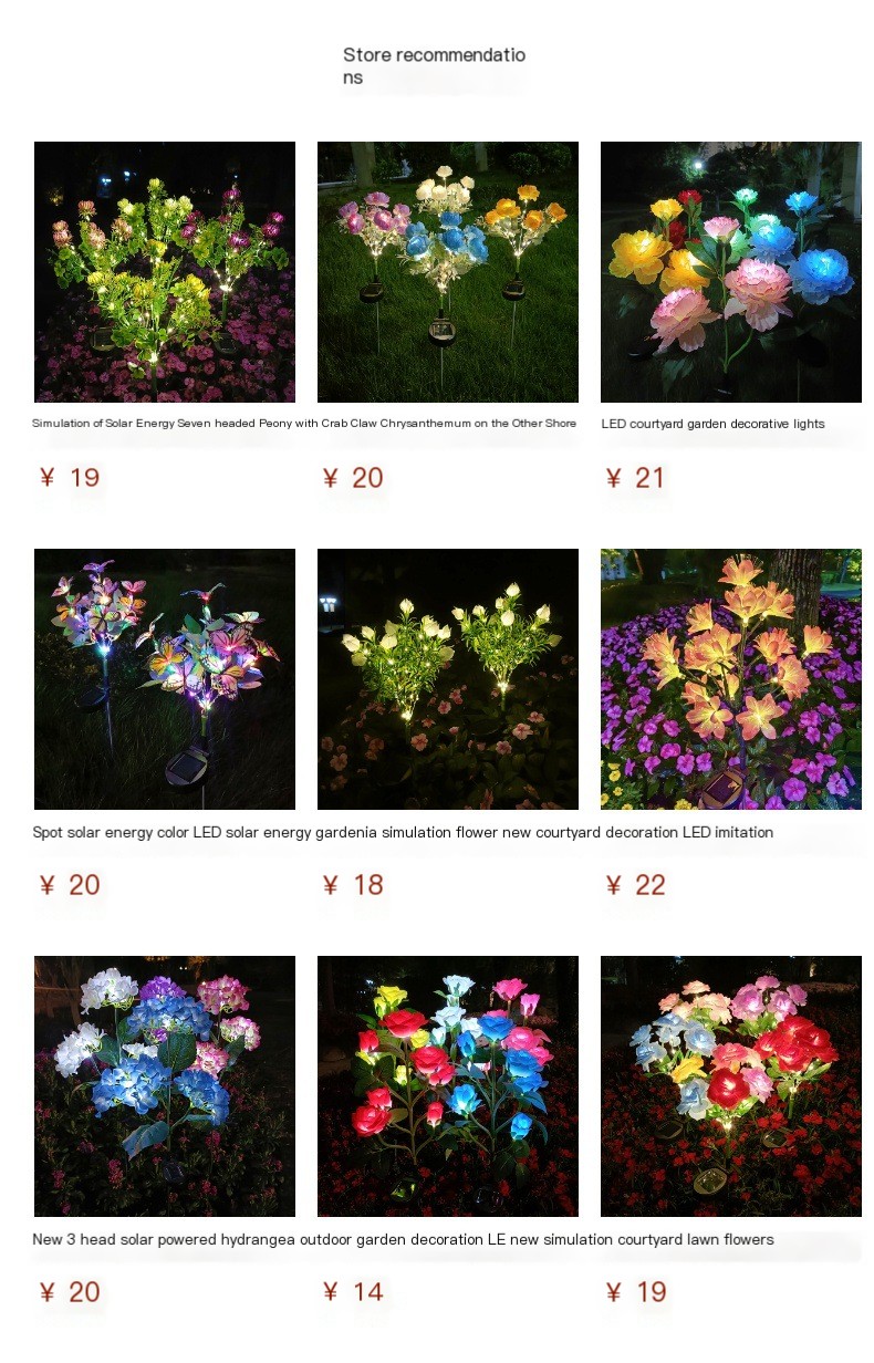 Solar Hydrangea Lamp