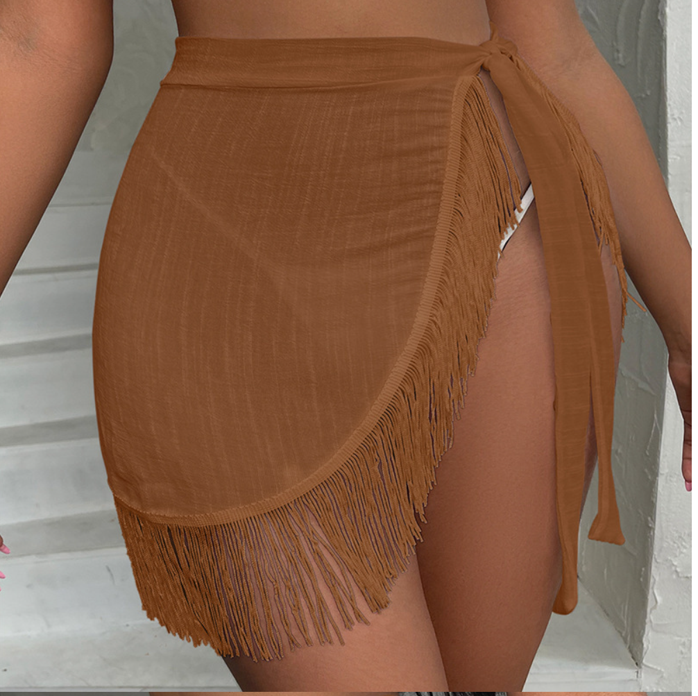 Ladies Seaside Vacation Fringed Beach Dress