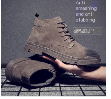 Men's Solid Color Martin Boots Image 4