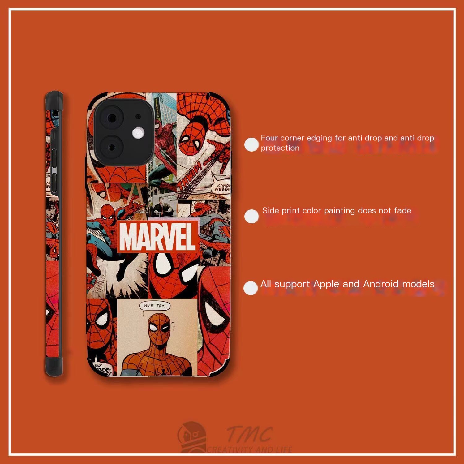 Spider-Man Lychee Pattern Case