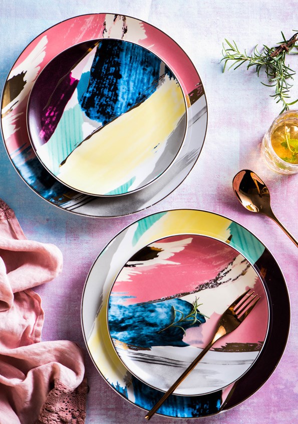 Watercolor Pink Plate