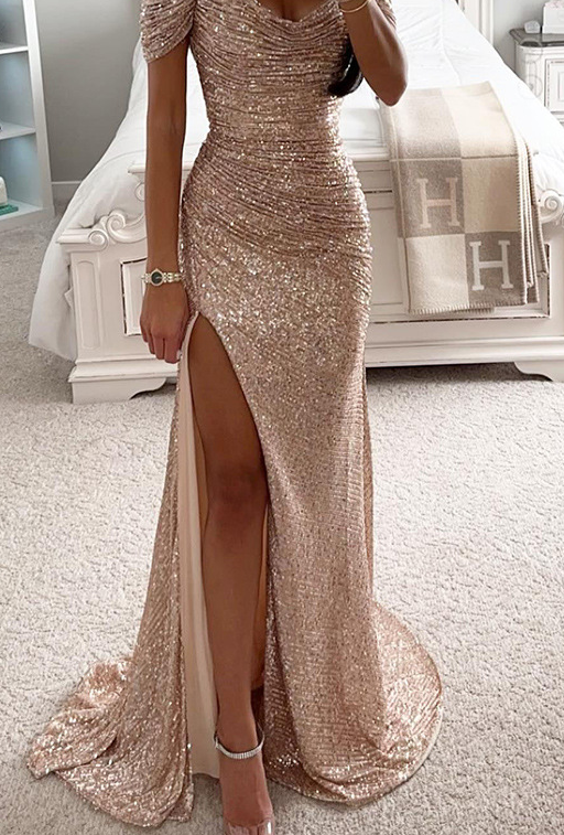 Model Wearing Gown