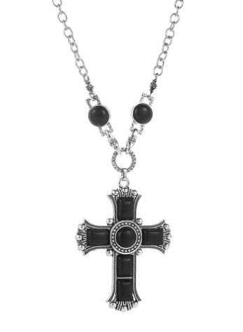 Turkish Evil Eye Cross Keychain Black
