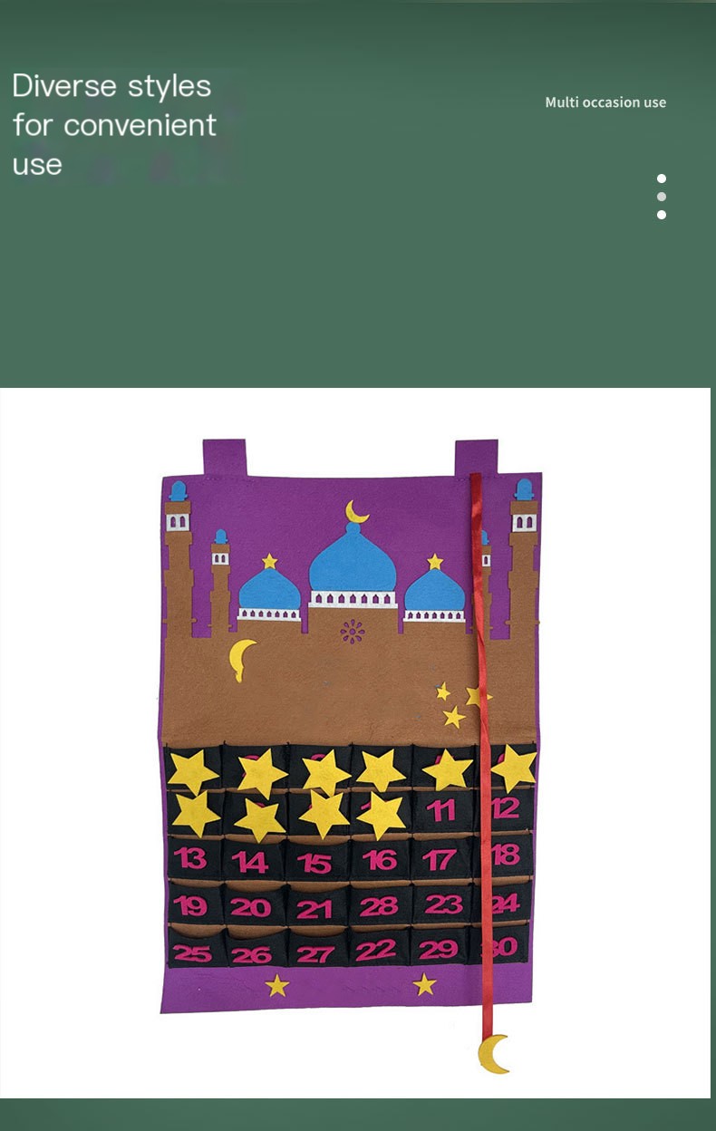 Countdown decorated hanging felt calendar