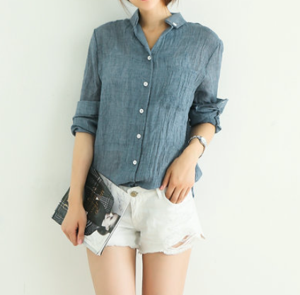 Cotton and linen shirt - Image 2