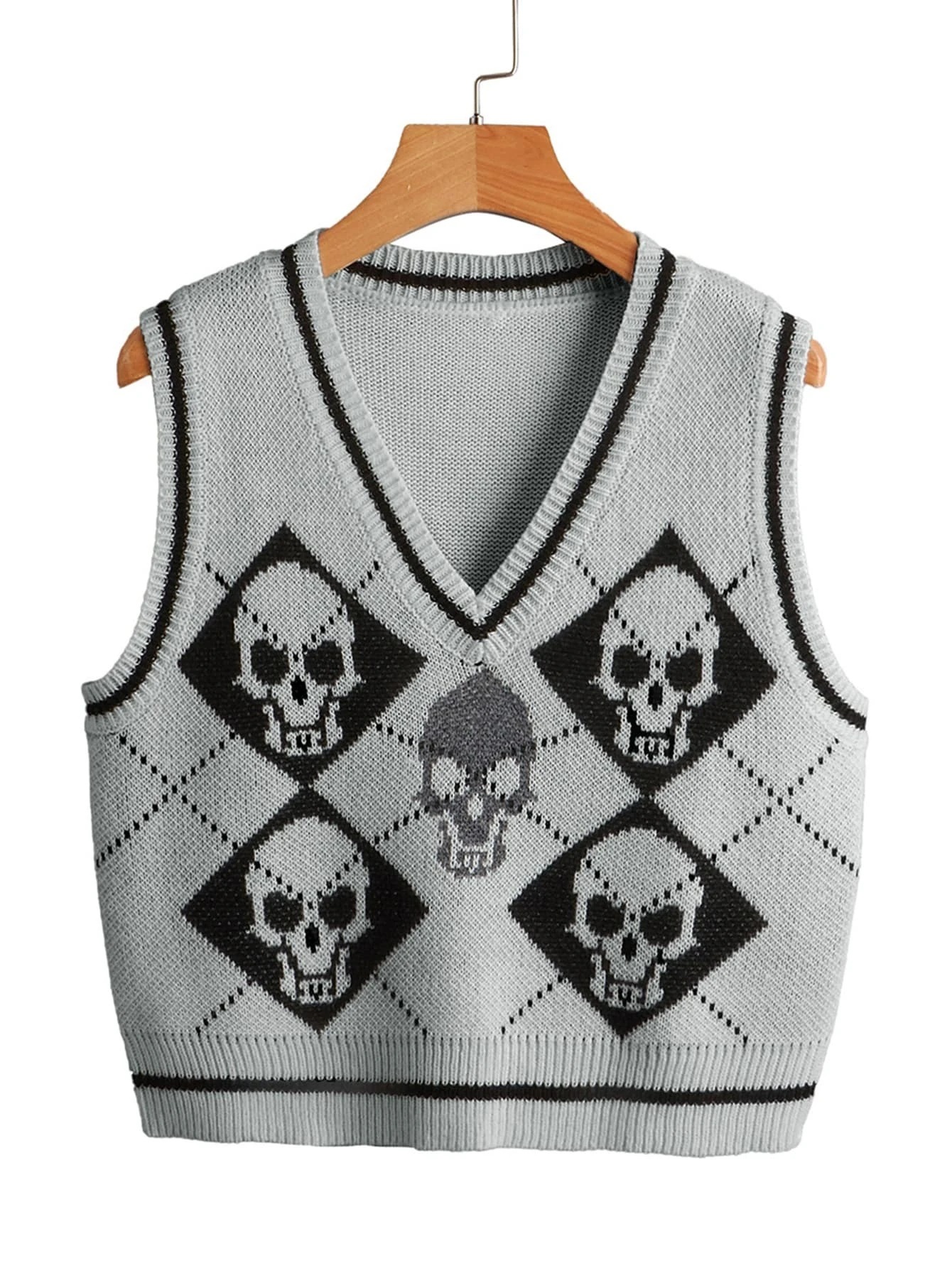 Skull Sweater Vest Image 4