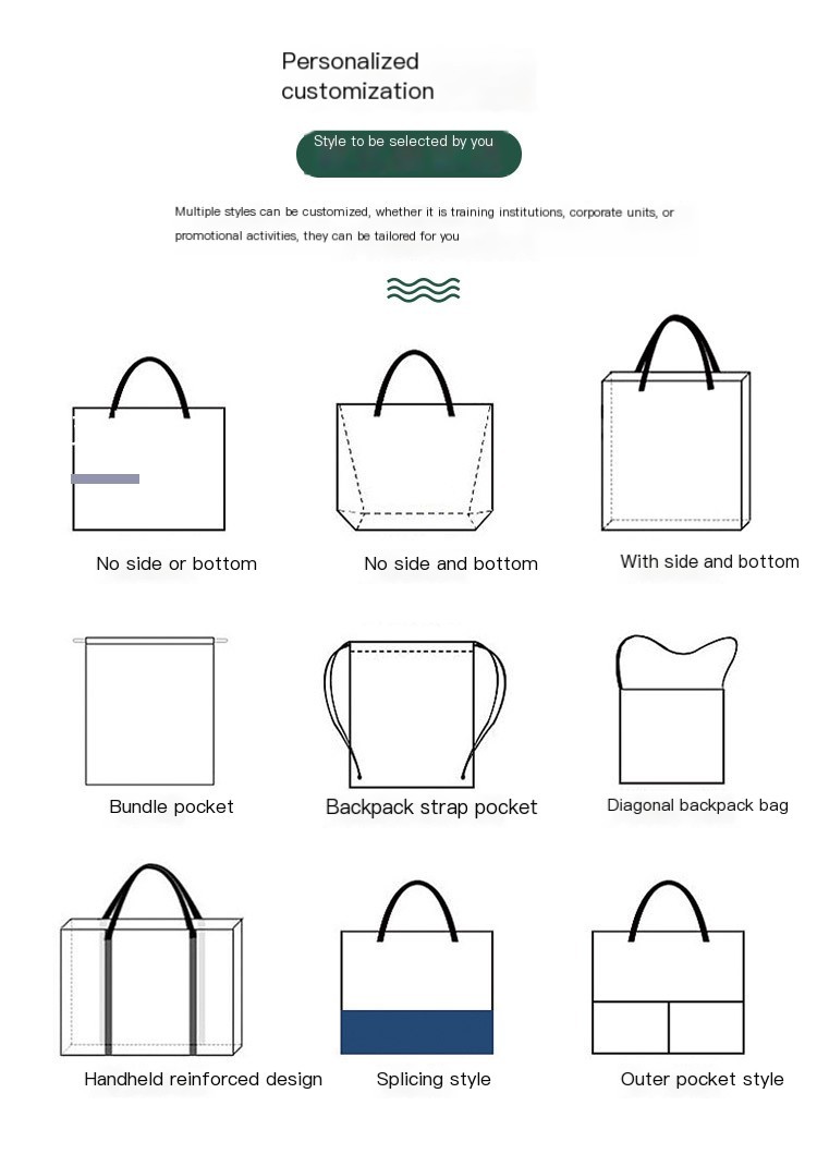 Non-woven tote bag clothing store bag custom gift bag coated eco-friendly shopping bag non-woven bag custom