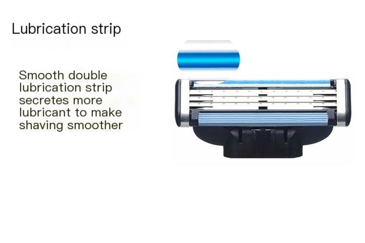 Razor blade in use