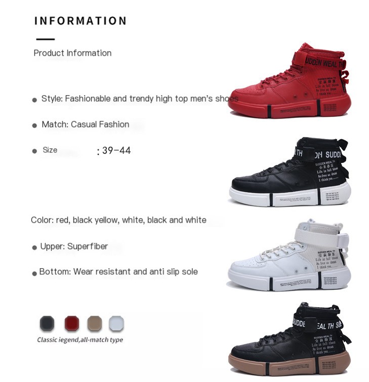 Men's High-Top Casual Shoes Image 3