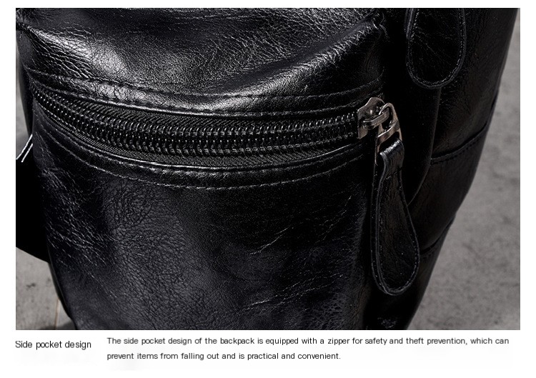 Men's Leather Backpack Image 6