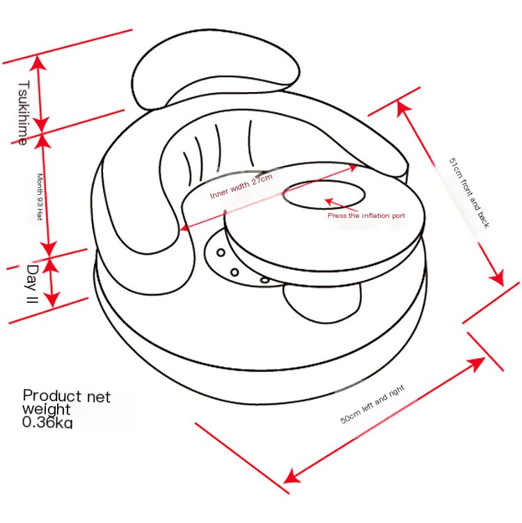 Flying saucer inflatable baby learning chair sofa pvc material baby learning to sit artifact factory spot