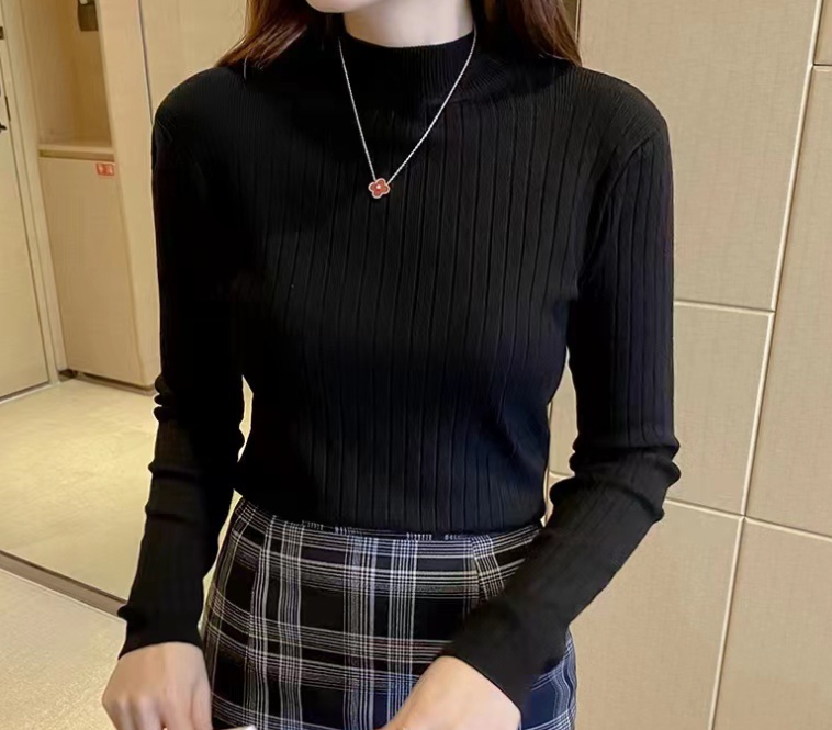 Sexy high neck slim short tie up top