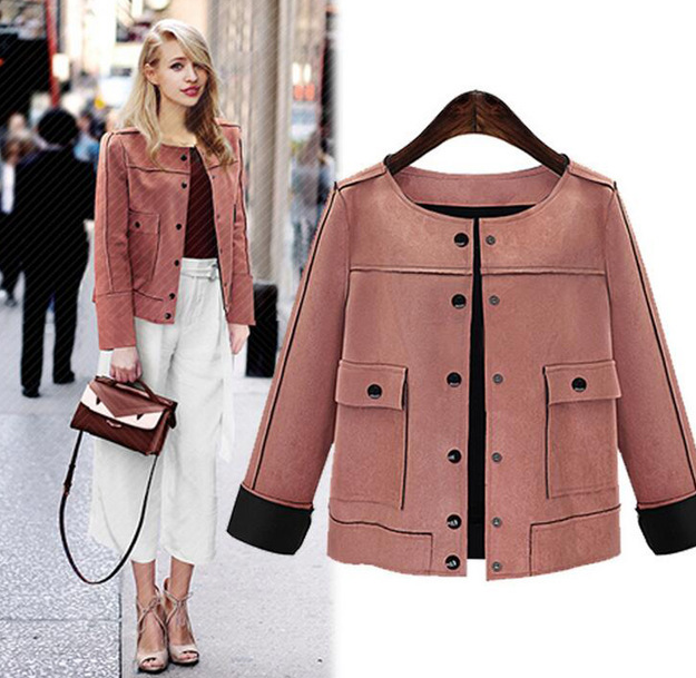 Suede Short Jacket Image 2