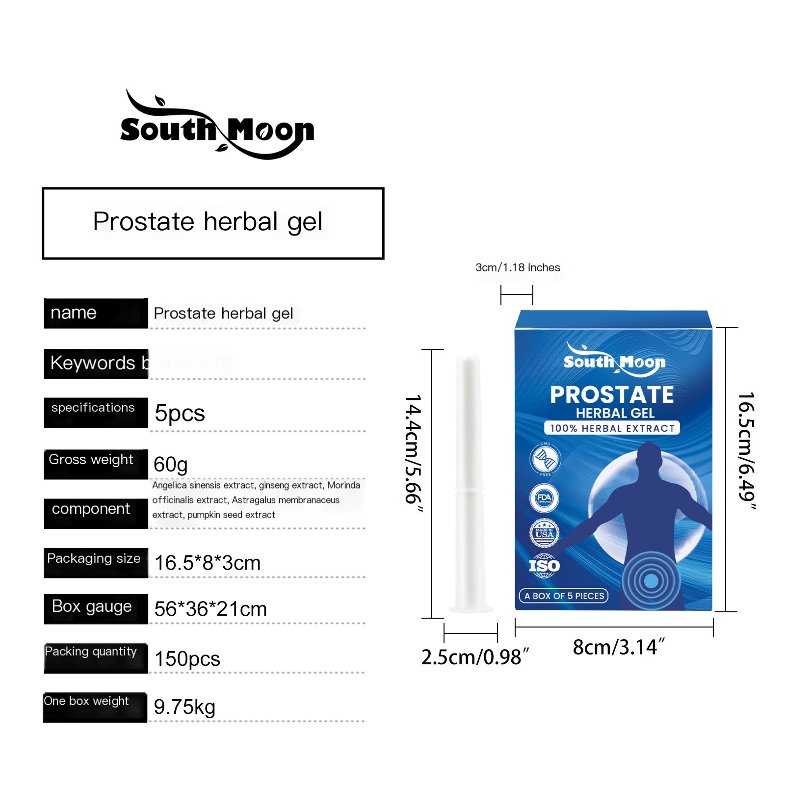 Application of Prostate Herbal Gel