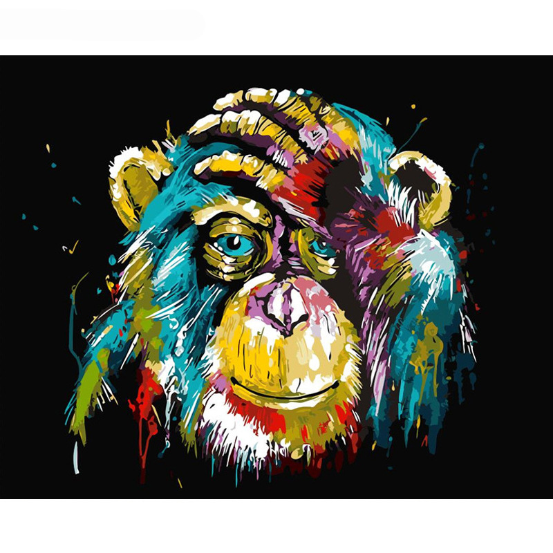 Monkey Digital Oil Painting