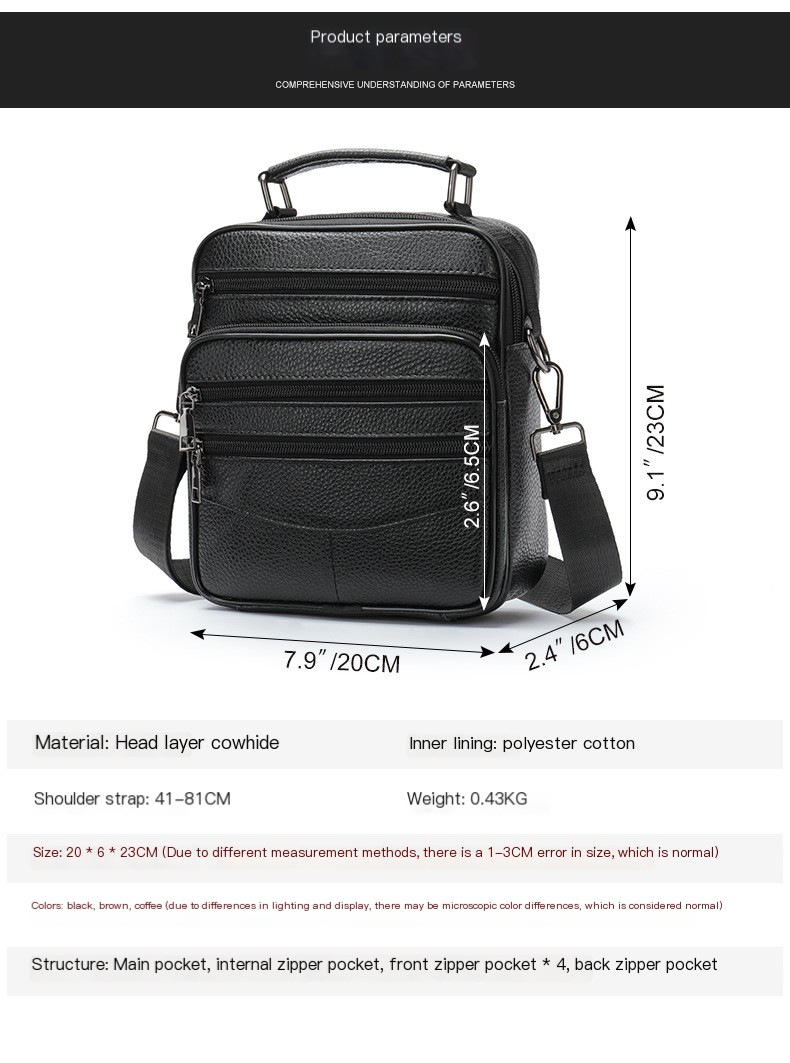 Genuine Leather Bag - Brown