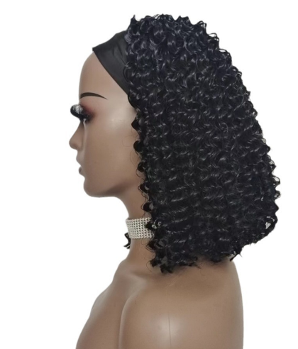 Braid Short Hair Center Split Turban Headgear Image 2