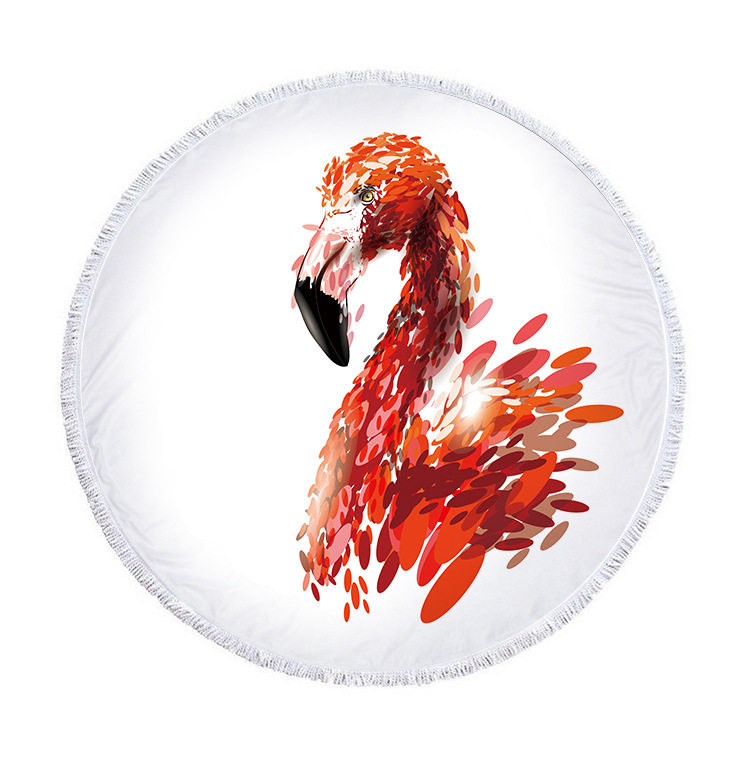Flamingo Round Beach Towel 3