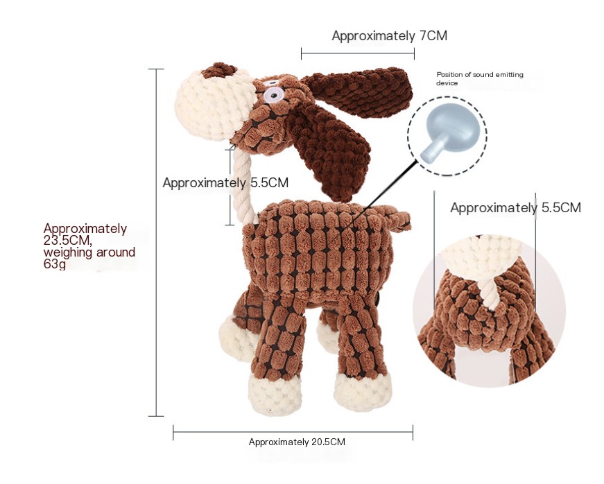 Plush Dog Toy in Action