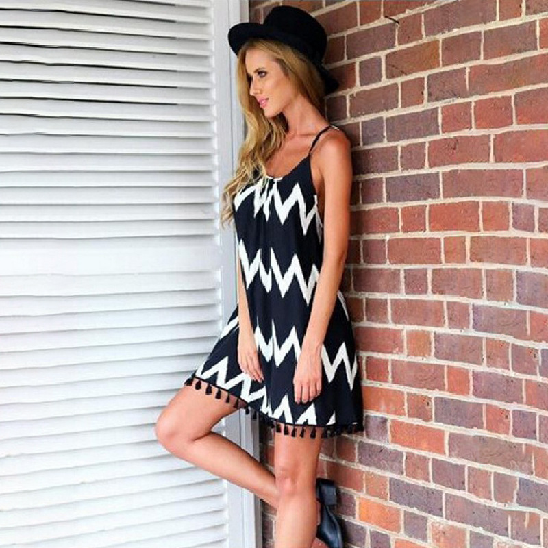 Wavy Fringe Camisole Dress Image 3