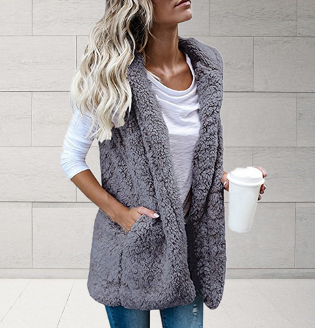Gilet en peluche double face Image 5
