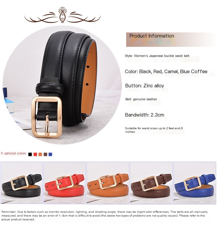 Genuine Leather Belt Black