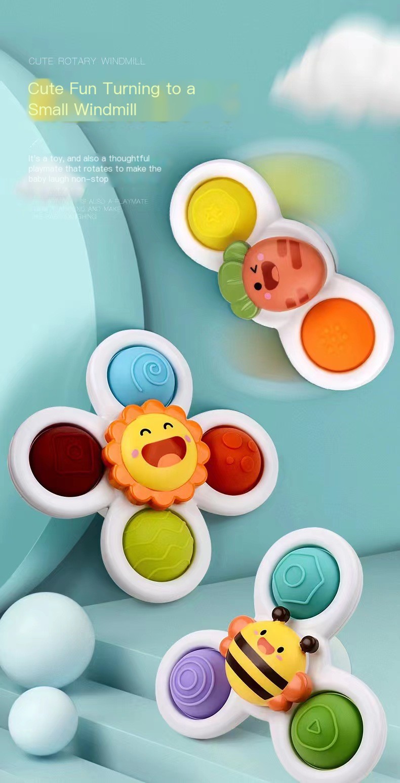Suction Cup Spinning Toy - Bee and Sun