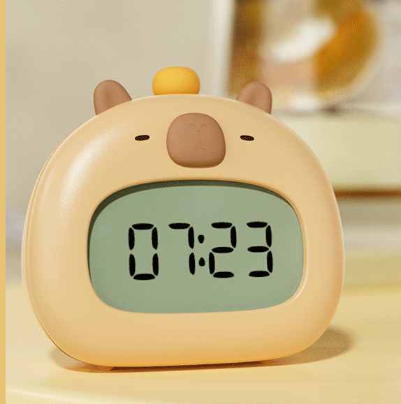 Capybara Bedside LED Digital Alarm Clock