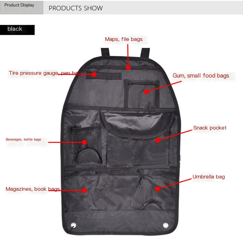 Multi-functional Car Seat Back Storage Bag Image 1