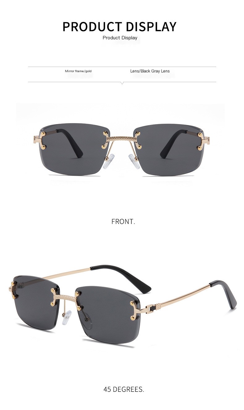 Frameless Sunglasses in Various Colors