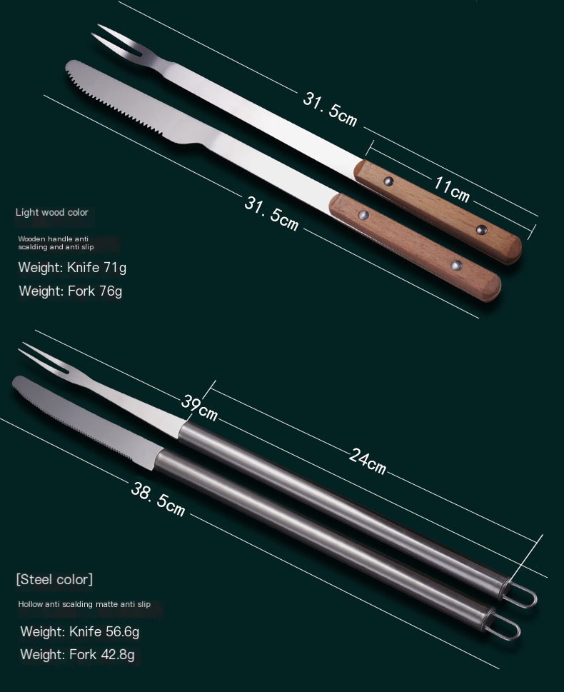 Tibetan Stainless Steel Lamb Knife and Fork Set 5