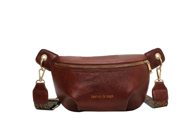 Leather Pouch with Printed Strap image