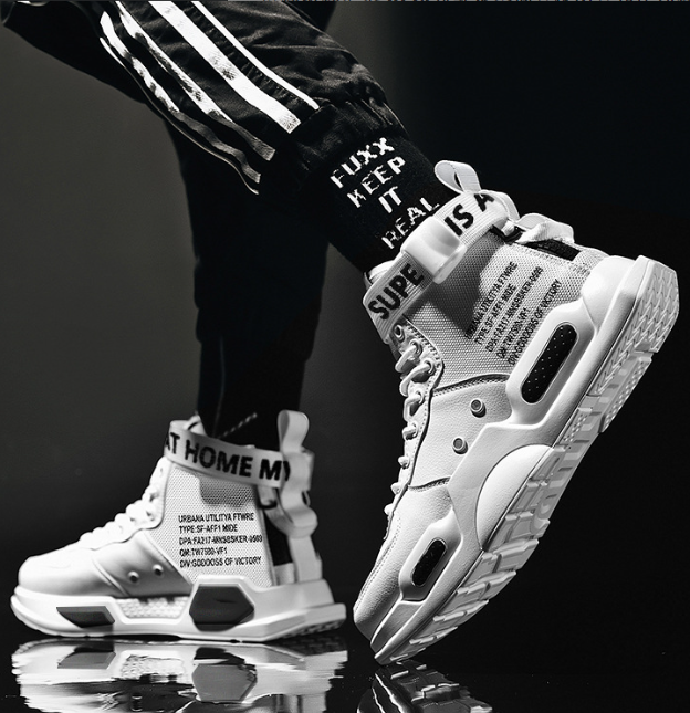High-top Canvas Sneakers