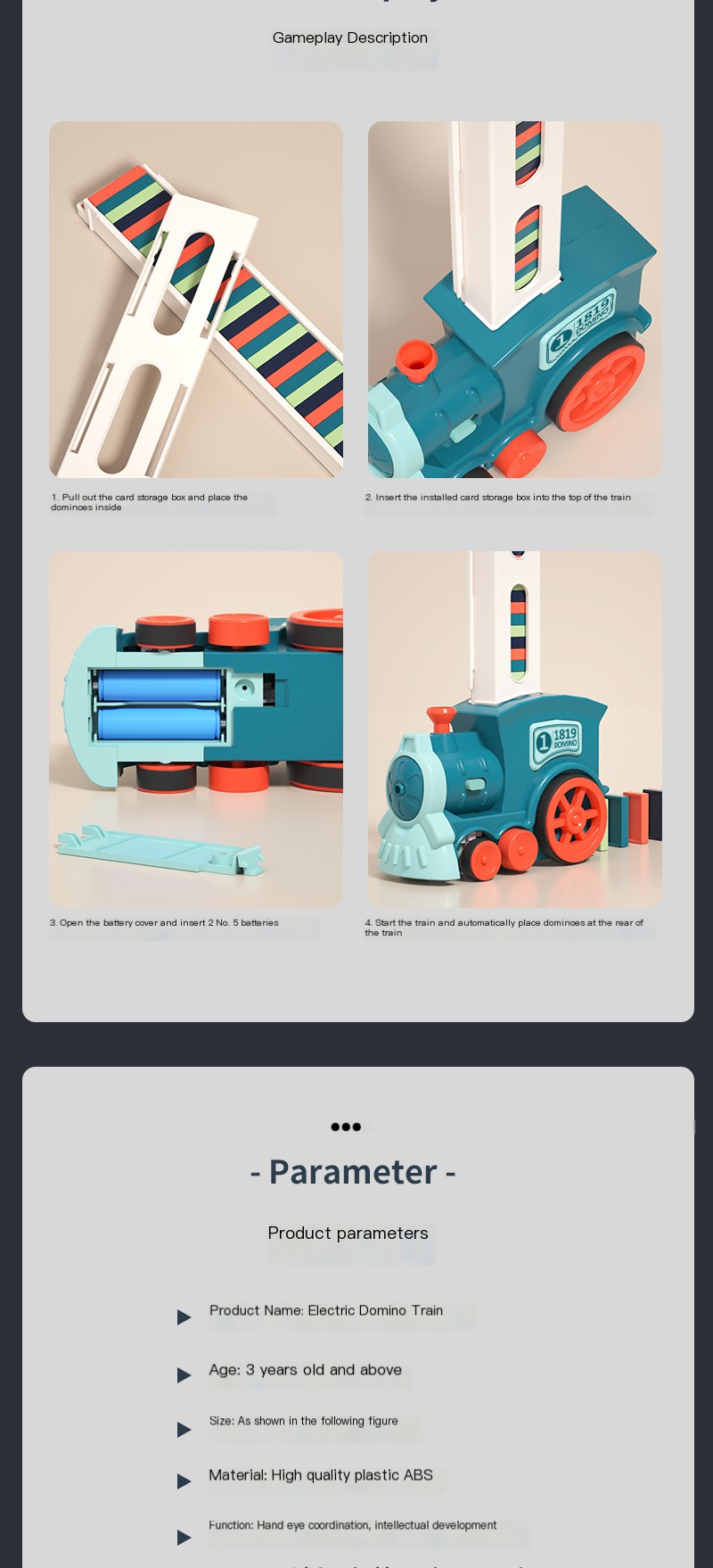 Electric Domino Train Toy
