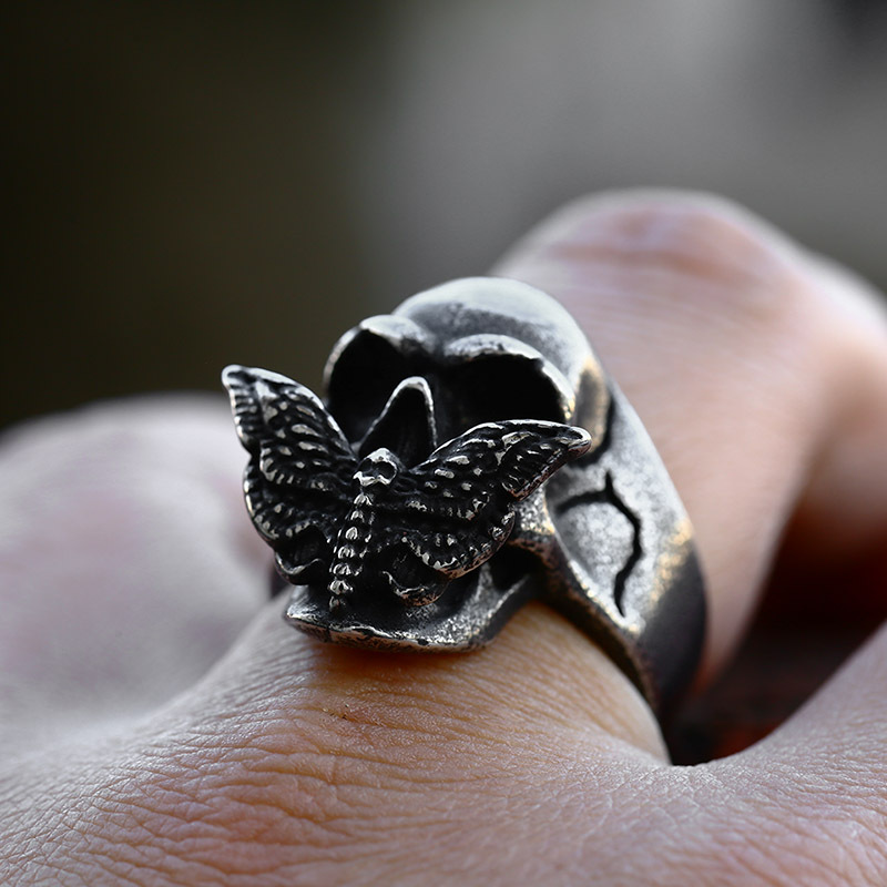 Skeleton Moth Ring Image 2
