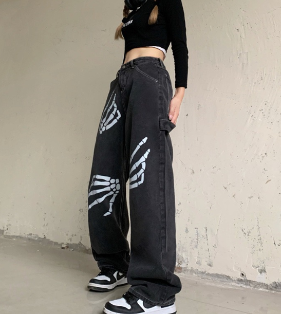 High-waisted Straight Pants