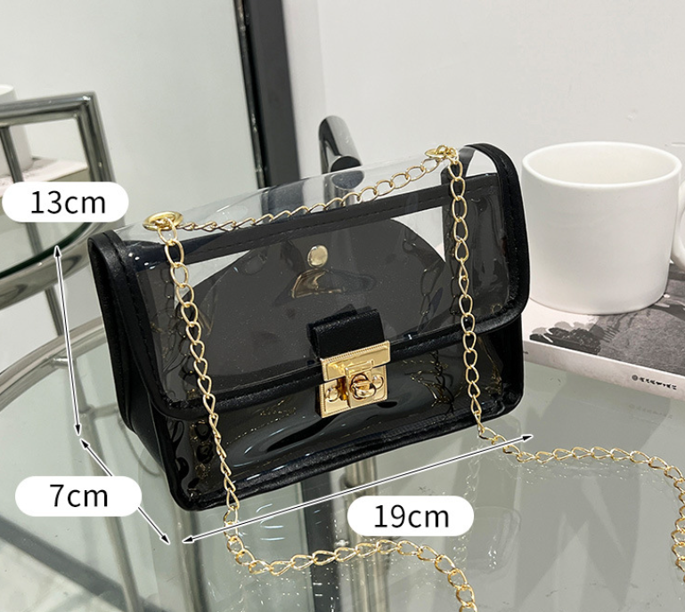 Transparent Jelly Shoulder Bag Front View